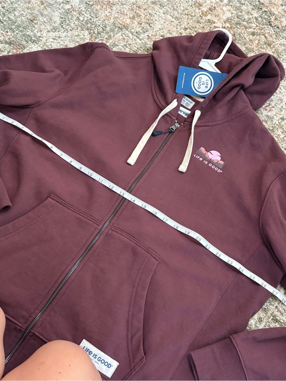 Life is Good Mid-Weight Zip Up Hoodie XXL Here Comes the Sun - Picture 10 of 11
